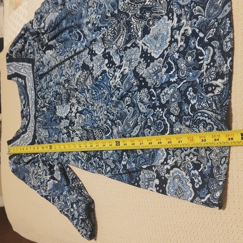 Michael Kors Women's Blue and White Smock Dress - Picture 7 of 7